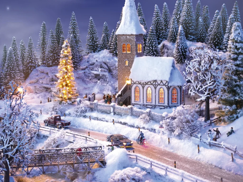 Perfekt-Set Winter-Landschaft