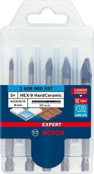 HEX-9 HardCer Bohrer-Set 5tlg EXPERT