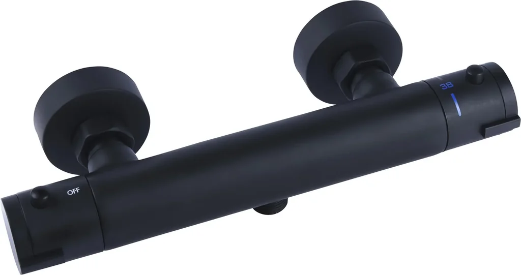 NOIR ROUND Brause-Thermostat, schwarz