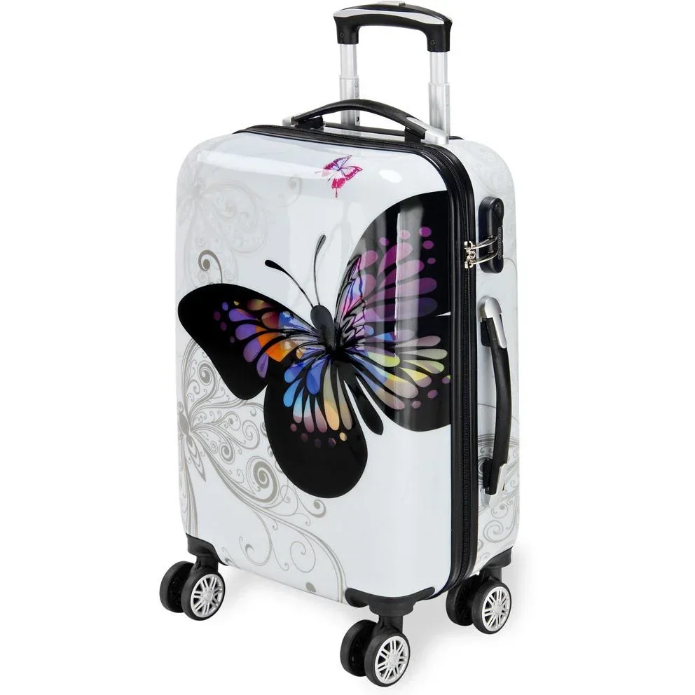 Hartschalenkoffer Butterfly M aus Polykarbonat 42L 56x37x23cm