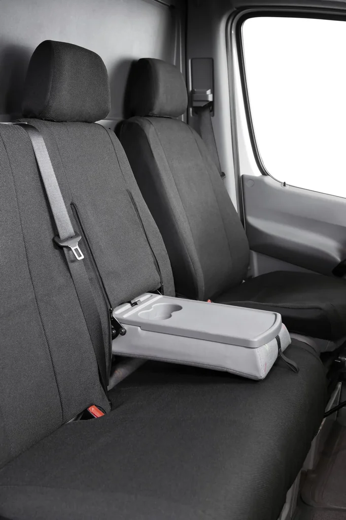 Passform Sitzbezüge Mercedes Sprinter und VW Crafterfür Einzelsitz und Doppelbank vorne aus Stoff ab BJ 05/2006 - heute
