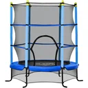 Trampolin Ø163 cm für Kinder mit Sicherheitsnetz und Sicherheitspads für den Innen- und Außenbereich Stahlblau bis zu 45