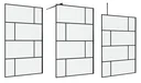 Duschwand in mordernem Design 120 x 195 cm - Glasdusche mit matt schwarzen Wandprofil - inklusive Deckenhalterung