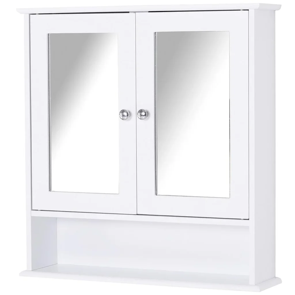 Spiegelschrank mit Ablage weiß