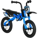 Balance Bike Motorrad Ø30 cm 3-6 Jahre Luftgefüllte Reifen Kunstleder Sattel Blau 91 x 43 x 61 cm