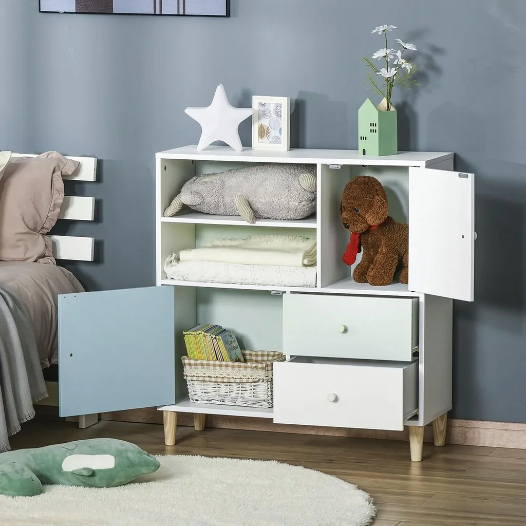 Kinder Kommode aufbewahrungsschrank kinder Bücherschrank für 3+ Jahre Kinder Bücherregal mit Schublade Buch Magazin Kind