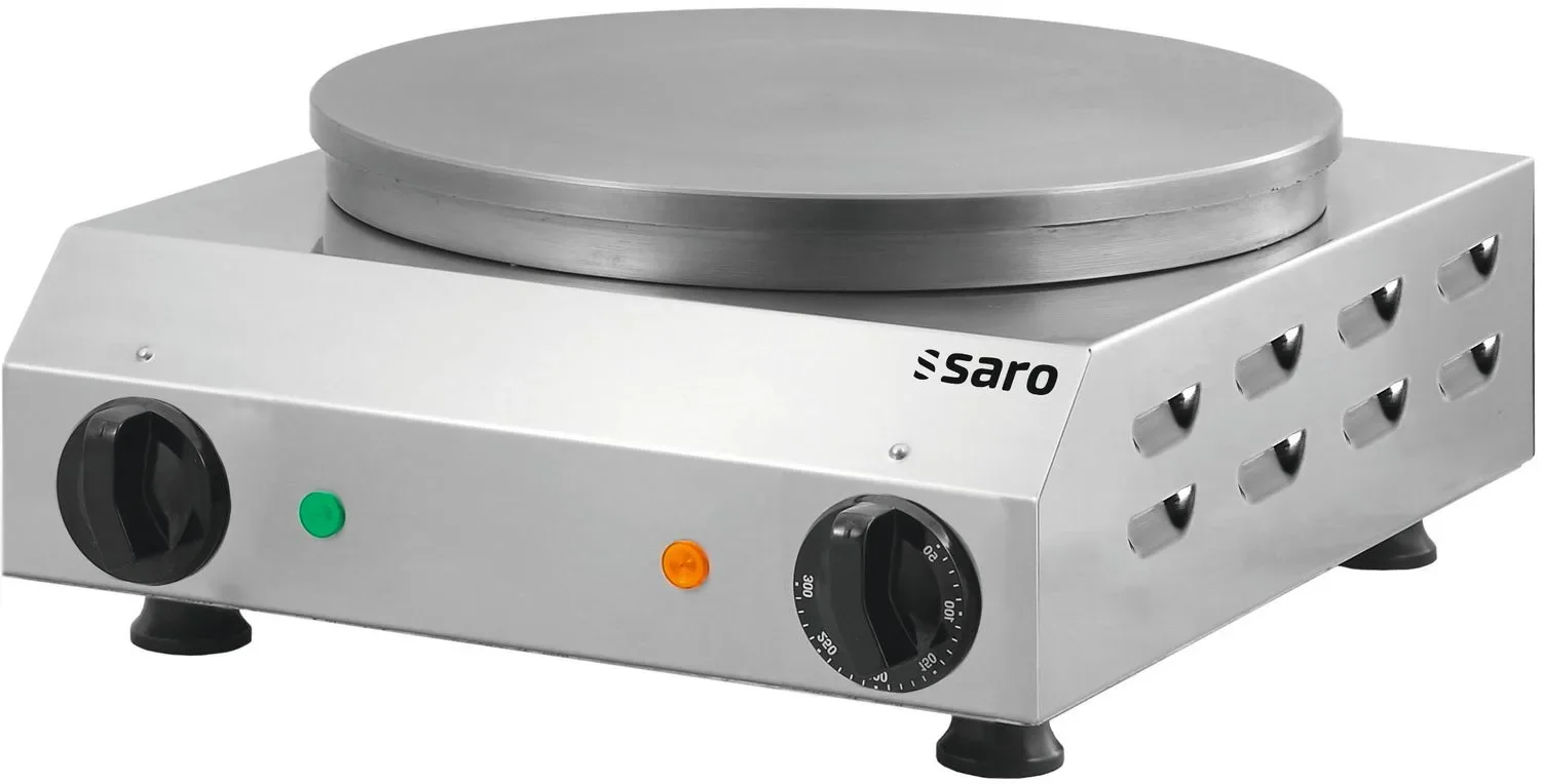Saro Crepe Maker, Pancake Maker, Crepe Eisen - Model Gilles, Edelstahl | Gusseisenplatte | Ø 350 mm | 0°C bis +300°C