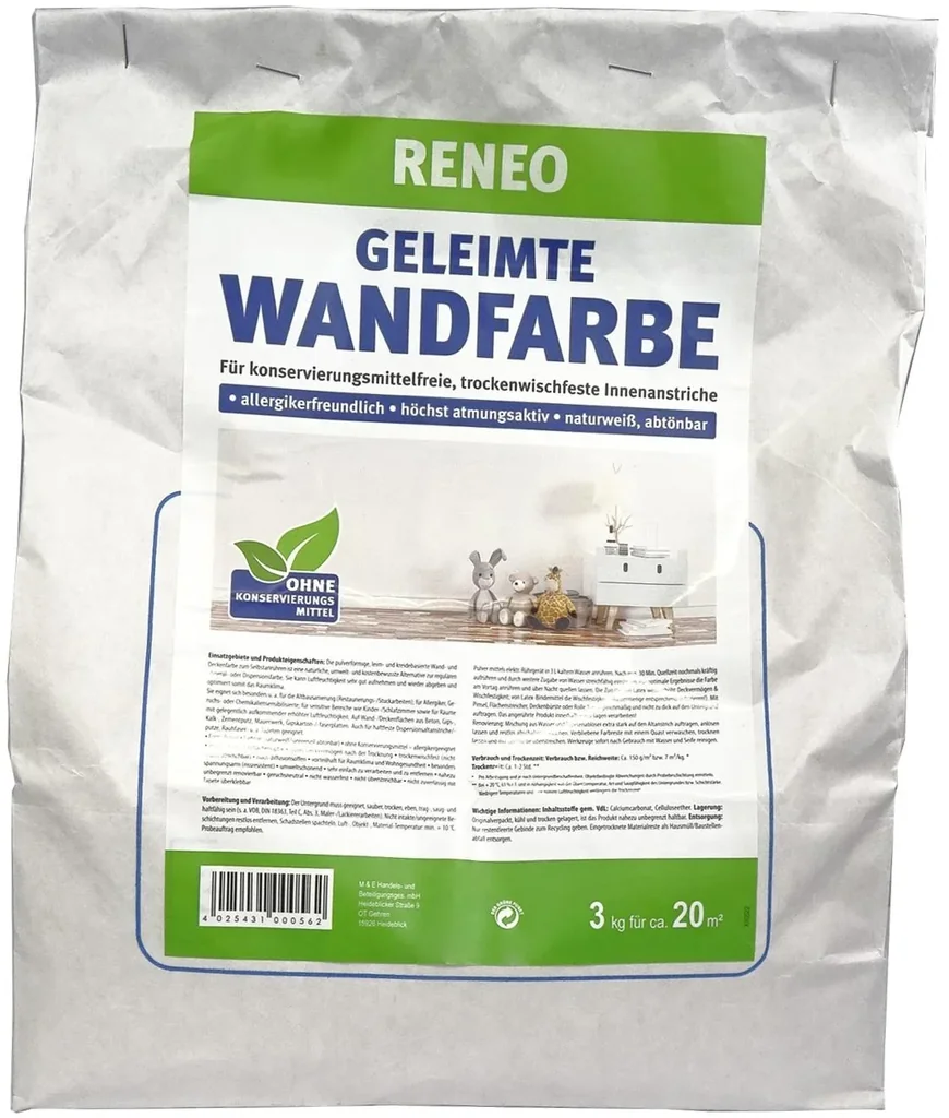 Geleimte Wandfarbe, Konzentrat, 3 kg