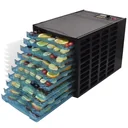 Speisetrockner mit 10 Tabletts quadratisch
