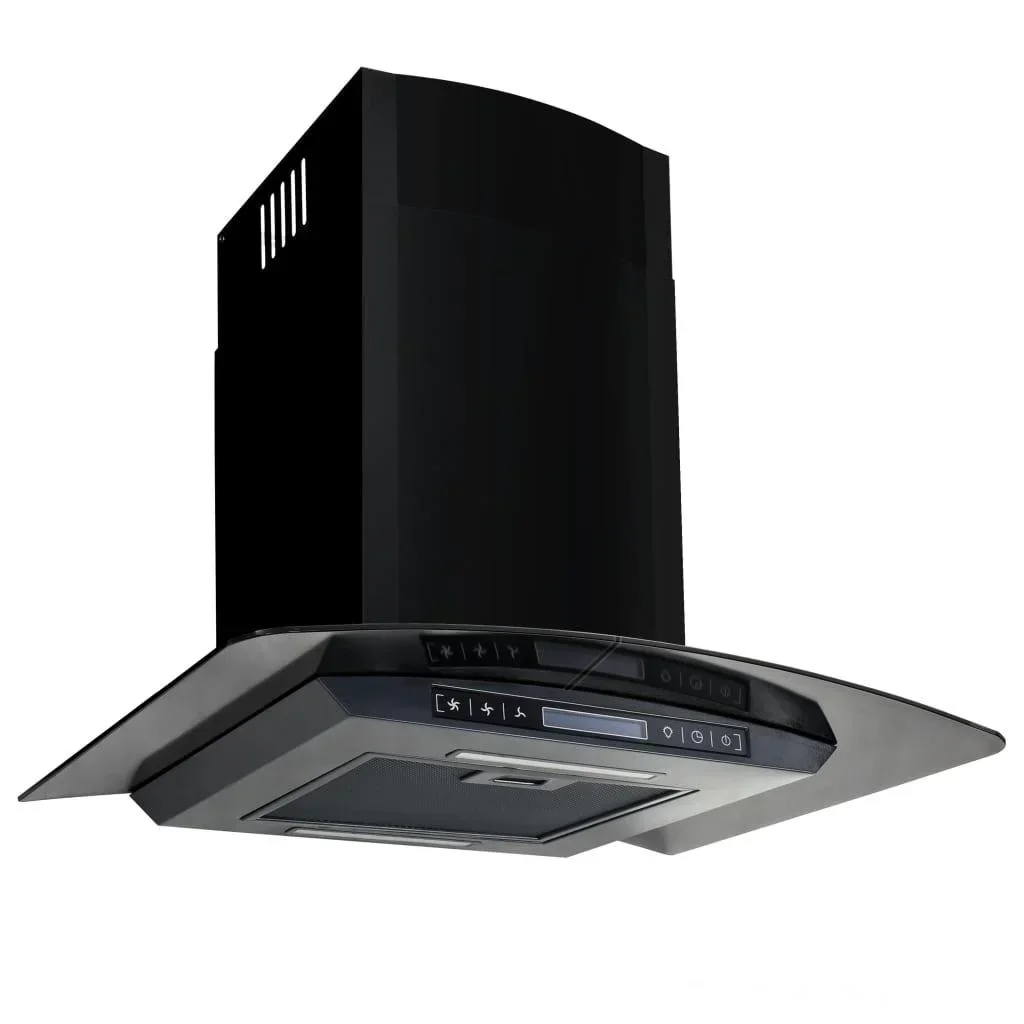 Wandhaube 756 m³/h 60 cm Edelstahl schwarz