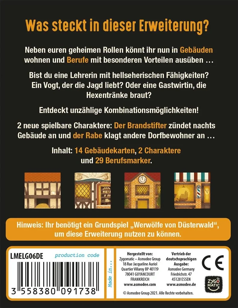 Werwölfe von Düsterwald Die Gemeinde - Erweiterung