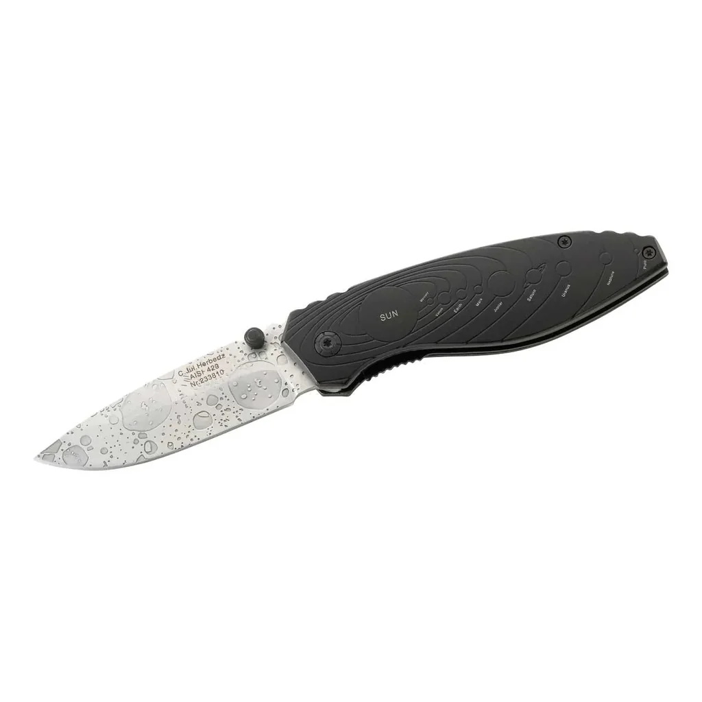 Taschenmesser mit Planetengravur