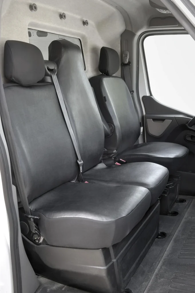 Passform Sitzbezüge - Kunstleder für Opel Movano, Renault Master und Nissan Interstar ab BJ 04/2010 bis 2014