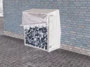 Kaminholzregal "Speyer" anthrazit mit Wetterschutz