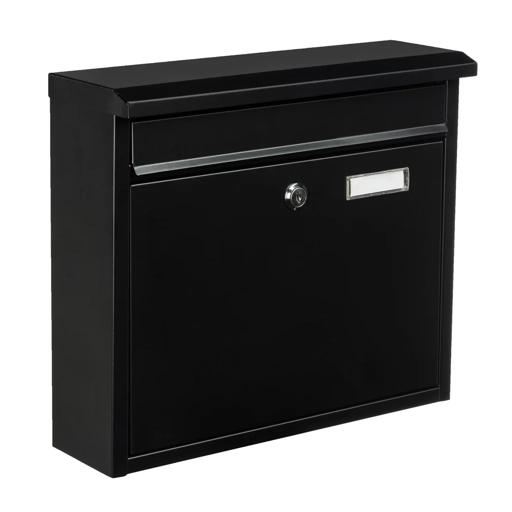 Briefkasten aus Metall, schwarz