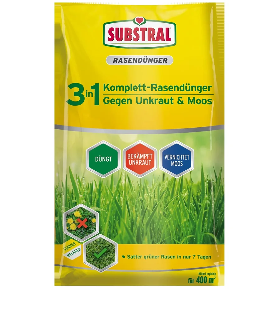 3in1 Komplettrasendünger 14 kg