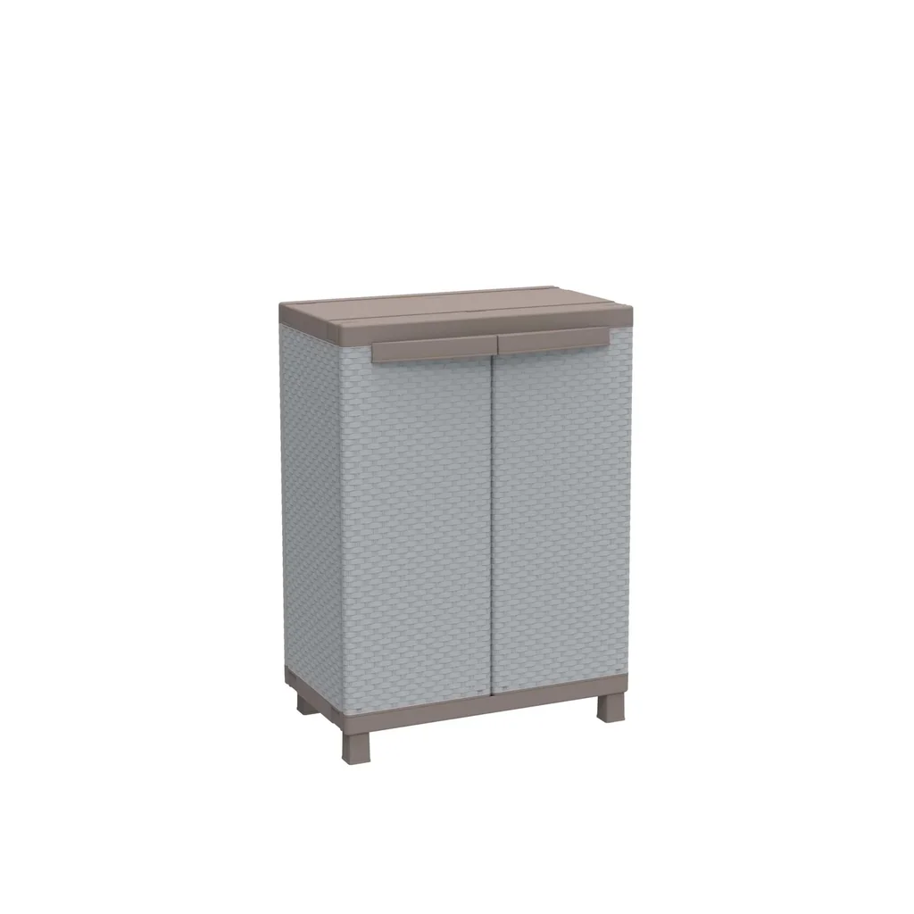 Kunststoffschrank C-Rattan 680 für den wettergeschützten Außen- und Innenbereich
