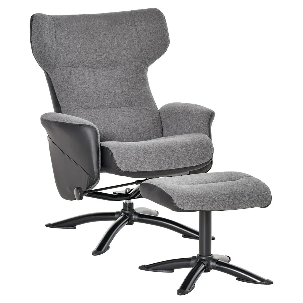 Ruhesessel Sessel Fernsehsessel Relaxsessel Liegesessel Ledersessel Loungesessel 360° drehbar mit Fußstütze und Couch ve