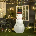 Weihnachten aufblasbarer Schneemann 100 cm x 80 cm x 182 cm | Aosom.de