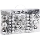 Christbaumschmuck - Christbaumschmuck silber 66 Stk.