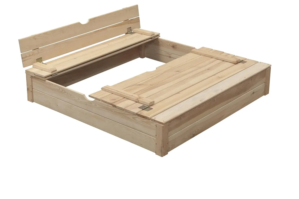 Sandkasten Robert aus Holz, groß 1500 mm x 1200 mm
