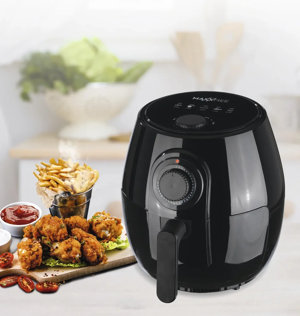 XL Heißluft-Fritteuse 4 Liter, 1400 Watt, schwarz