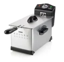Fritteuse "Cool Zone", Edelstahl, Silberfarben/ Schwarz, 3 Liter, 2000 Watt