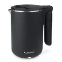 Reise-Wasserkocher 0,6 Liter, doppelwandig, schnurlos, Schwarz, 800 Watt