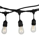 VT-713 Wasserdichtes Kabel E27 komplett mit 15 Armaturen - Prick-Kabel - Partybeleuchtung - E27 - 15 Meter - anschließba