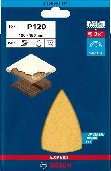 Schleifblatt C470, 100 x 150 mm, K120, 10 Stück