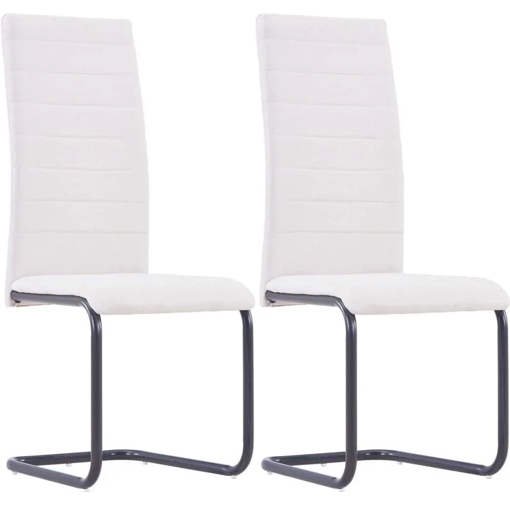 Esszimmerstühle 2tlg. Stoff creme