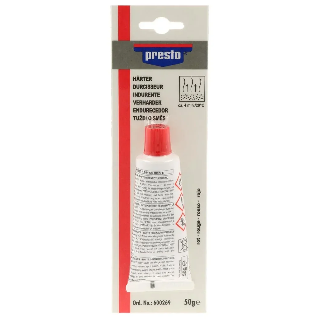 Härter für presto Spachtel, Farbe rot, 50 g