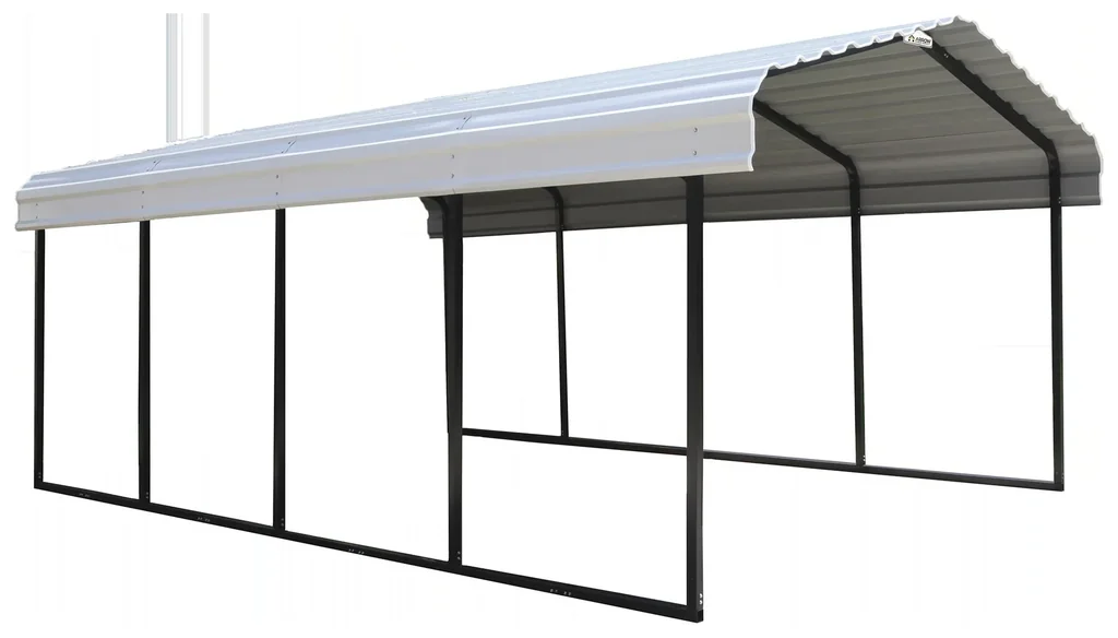 ShelterLogic Stahlcarport Neapel 370x610 cm beige/schwarz