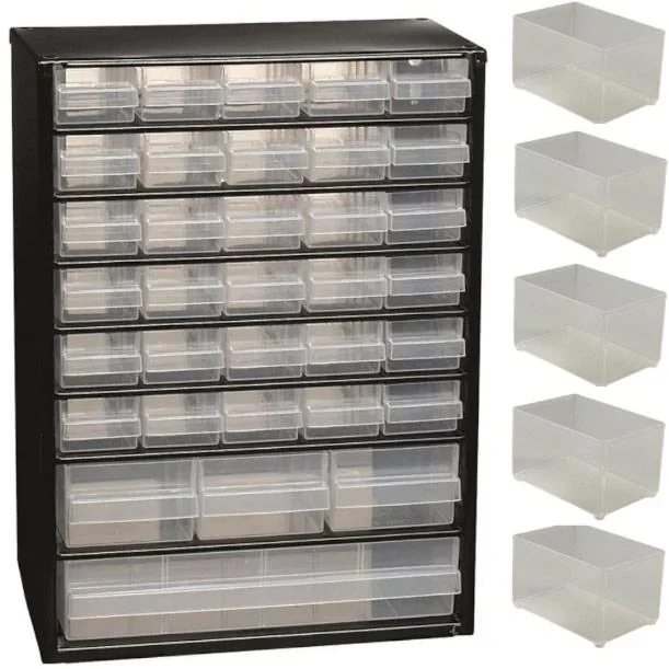 Schubladenblock mit 34 Schubladen - 42x30,6x15cm MET Loose Insert A8-1 - Kunststoff