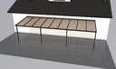 Terrassendach Premium, anthrazit, 9135 x 3060 mm - Polycarbonat Stegplatten 16 mm, bronze
