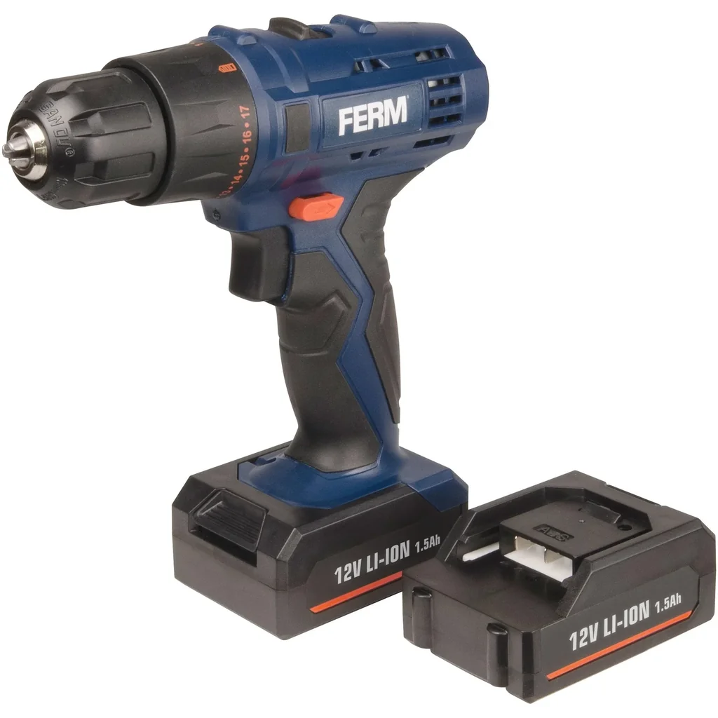 CDM1119 Li-Ion Akku-Bohrmaschine - 12V/1.5Ah - LED-Arbeitsleuchte - Inkl. Schellladegerät und 2 Batterien - Zwei doppels