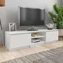 TV-Schrank 140x40x35,5 cm Spanplatte Hochglanz weiß