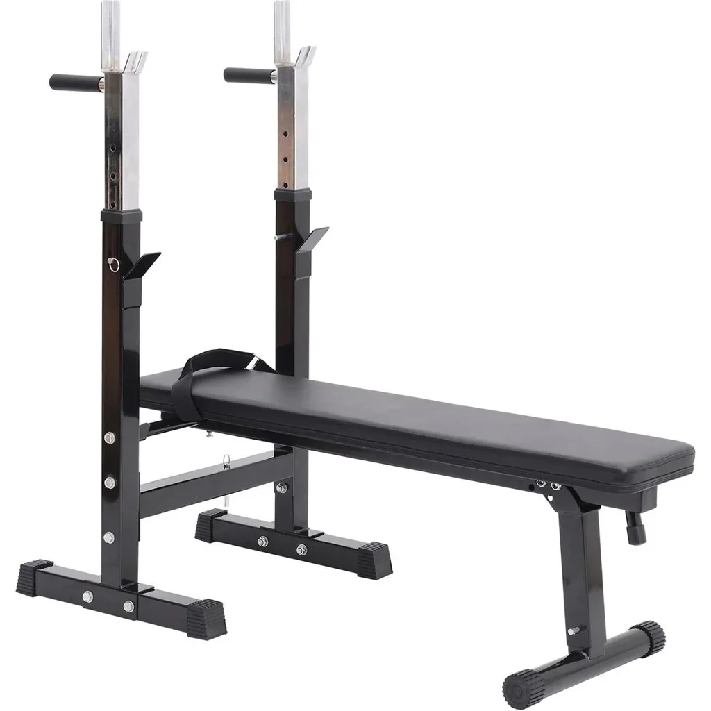 Multifunktion Hantelbank Kraftstation Trainingsbank mit Dip Barren 5-Fach Höhenverstellbar Dip-Station, Fitnessstation b