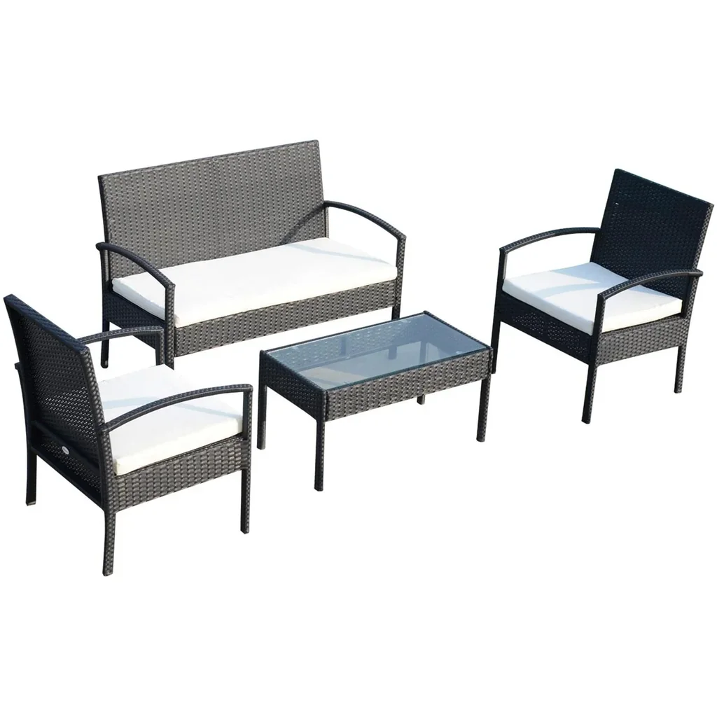Polyrattan Sitzgruppe als 7-teiliges Set