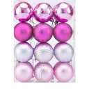 Weihnachtskugeln 24 Stück Rosa - Durchmesser 6cm
