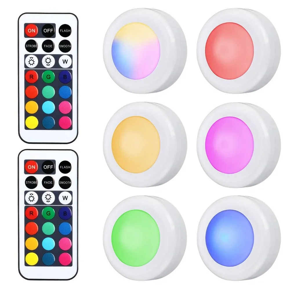 LED-Lampe 6er-Set Skab Bunt mit Fernbedienung
