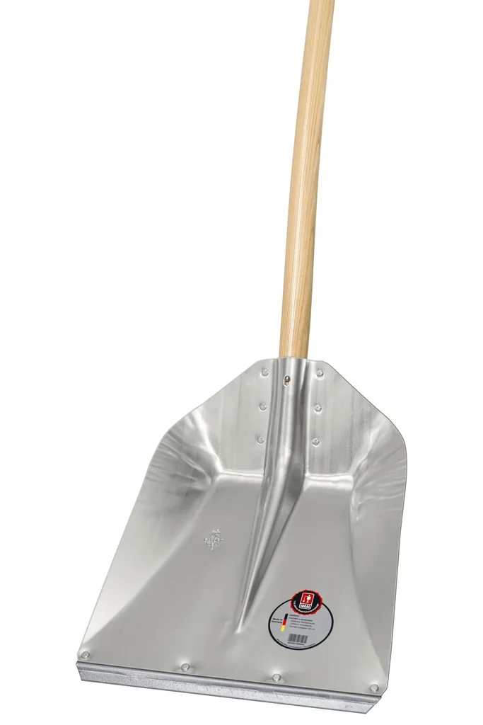 FAVORIT-Leichtmetall, Hallenser Randschaufel, Gr. 9, Schutzkante, Eschen-Langstiel 130 cm