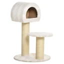 Katzenkratzbaum Katzenspielzeug Kletterbaum Sisal Polster Liegefläche mit Ball Spanplatte samtartiges Polyester Sisal Be