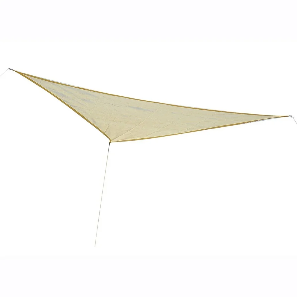 Sonnensegel (beige) Dreiecke 5x5x5 m HDPE - atmungsaktiv