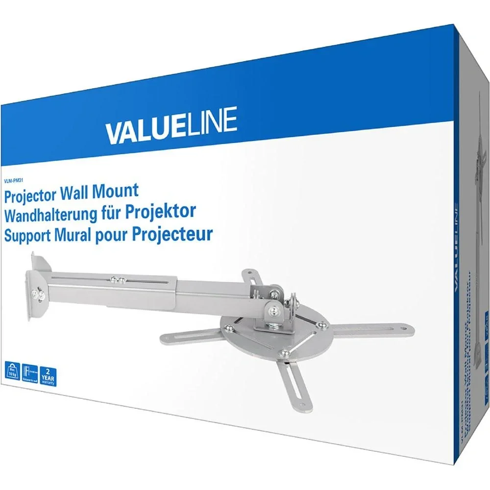 Wandhalterung für Projektor vollbeweglich 10 kg Silber