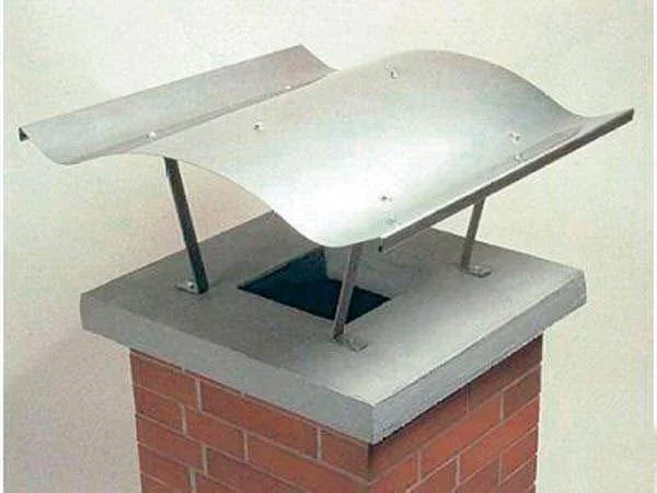 Kamindach 70 x 100 cm, Kaminabdeckung aus Edelstahl V2A