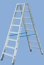 Stufen Doppelleiter 2 x 8 Stufen Leiter Alu