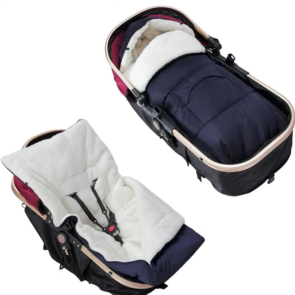 Babytrage Fußsack Dunkelblau | Teddy | Maxi-Cosi | mit Aufbewahrungstasche