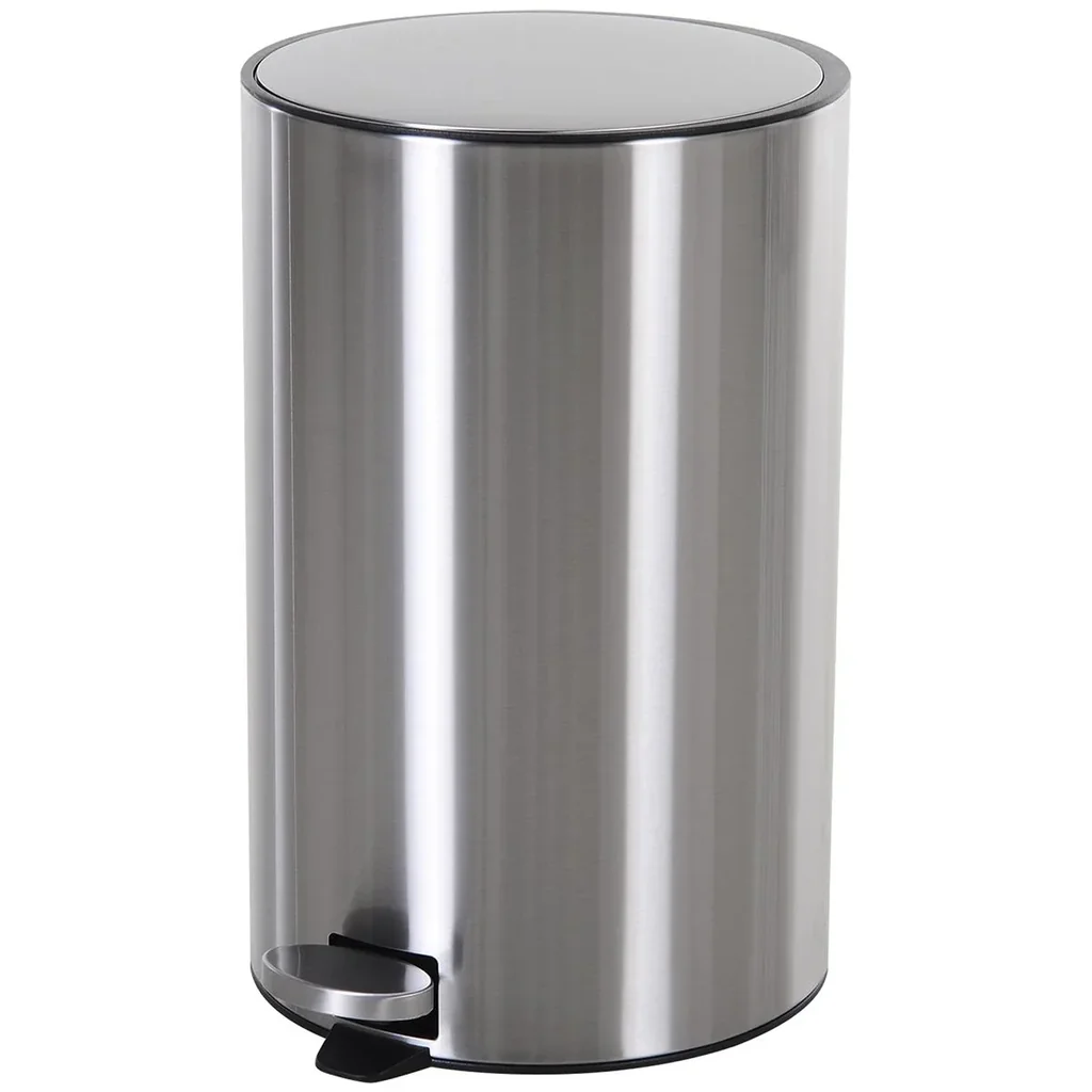 Mülleimer mit Inneneimer silber/schwarz