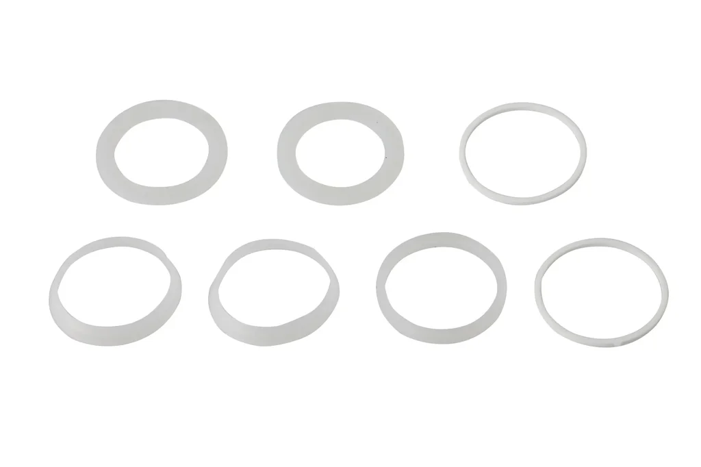 Siphondichtung-Sortiment, Silikon, 1 1/2" x 40 mm, für Spültisch, 7 Stück